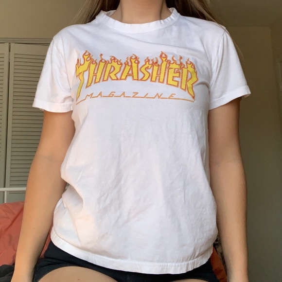 PacSun Tops - White thrasher shirt